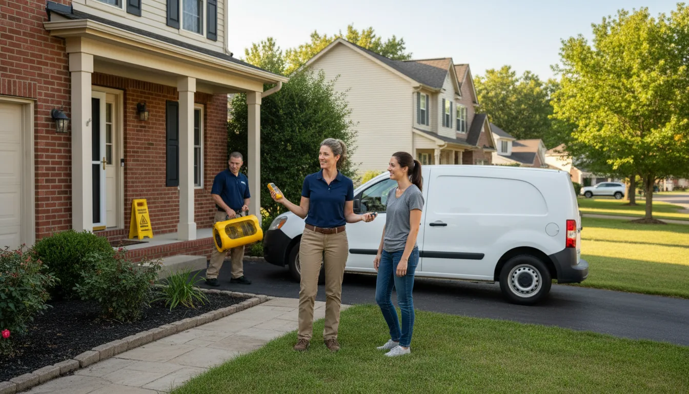 Residential water damage restoration in Mount Morris, IL